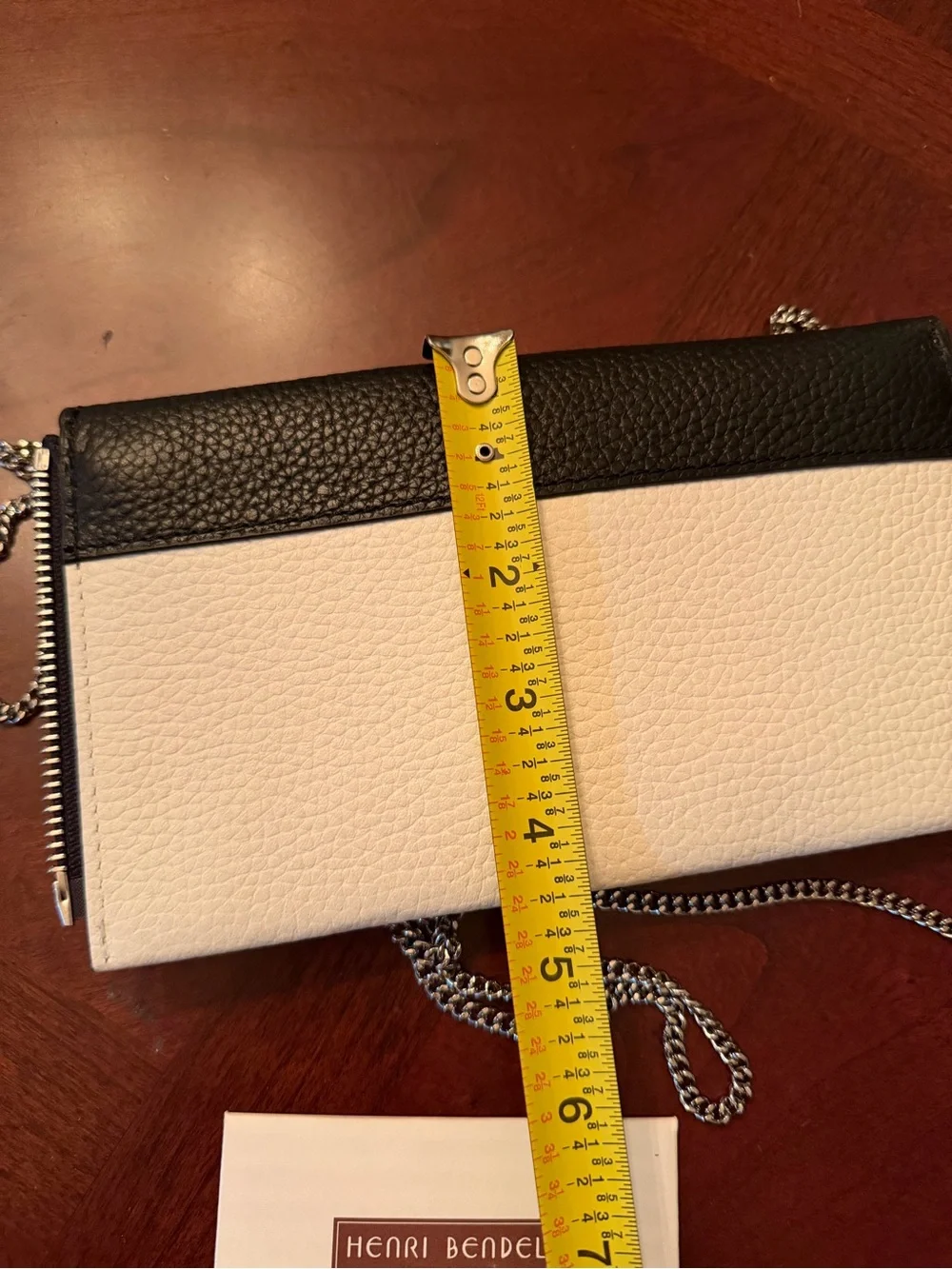 Henri Bendel Convertible Crossbody Pouch w/ Henri Color-block Leather Detailing
